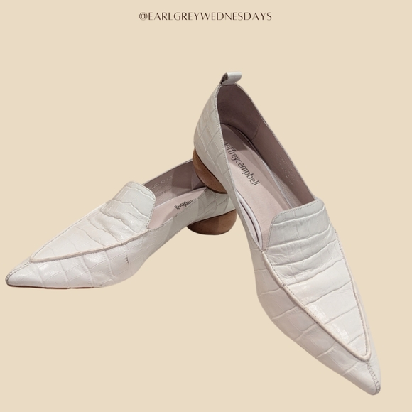 Jeffery Campbell Viona Pointed Toe Croc-Embossed Leather Loafers Size 6.5 - Picture 4 of 7